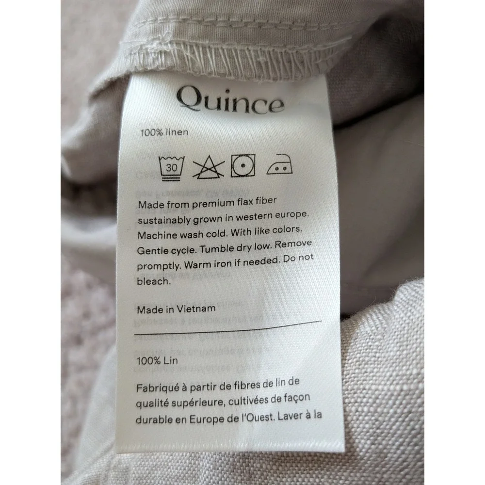 Quince 100% European Linen Pants Flax Mens XL (Fits 36x31) NWT Pockets Flowy